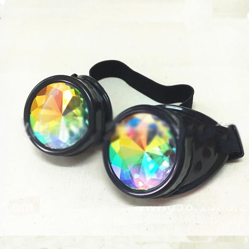 Круглые готические Золотые очки калейдоскопы для женщин и мужчин модные