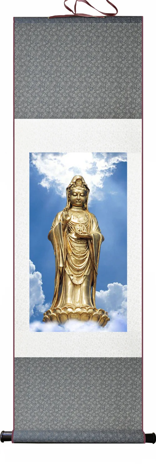 Китайская старинная картина традиционное ремесло &quotБудда Бодхисаттва&quot