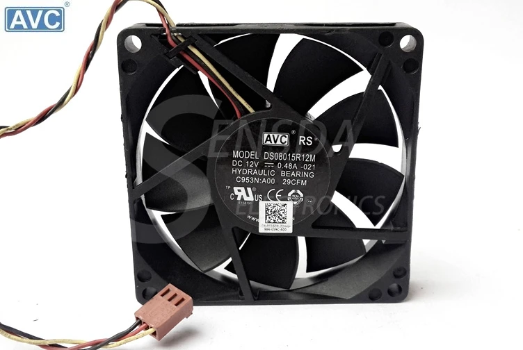 Оригинальный Для AVC Тахометр DS08015R12M 8015 80x80x15 мм DC 12V 0.48A 8 см сервер инвертор осевые вентиляторы