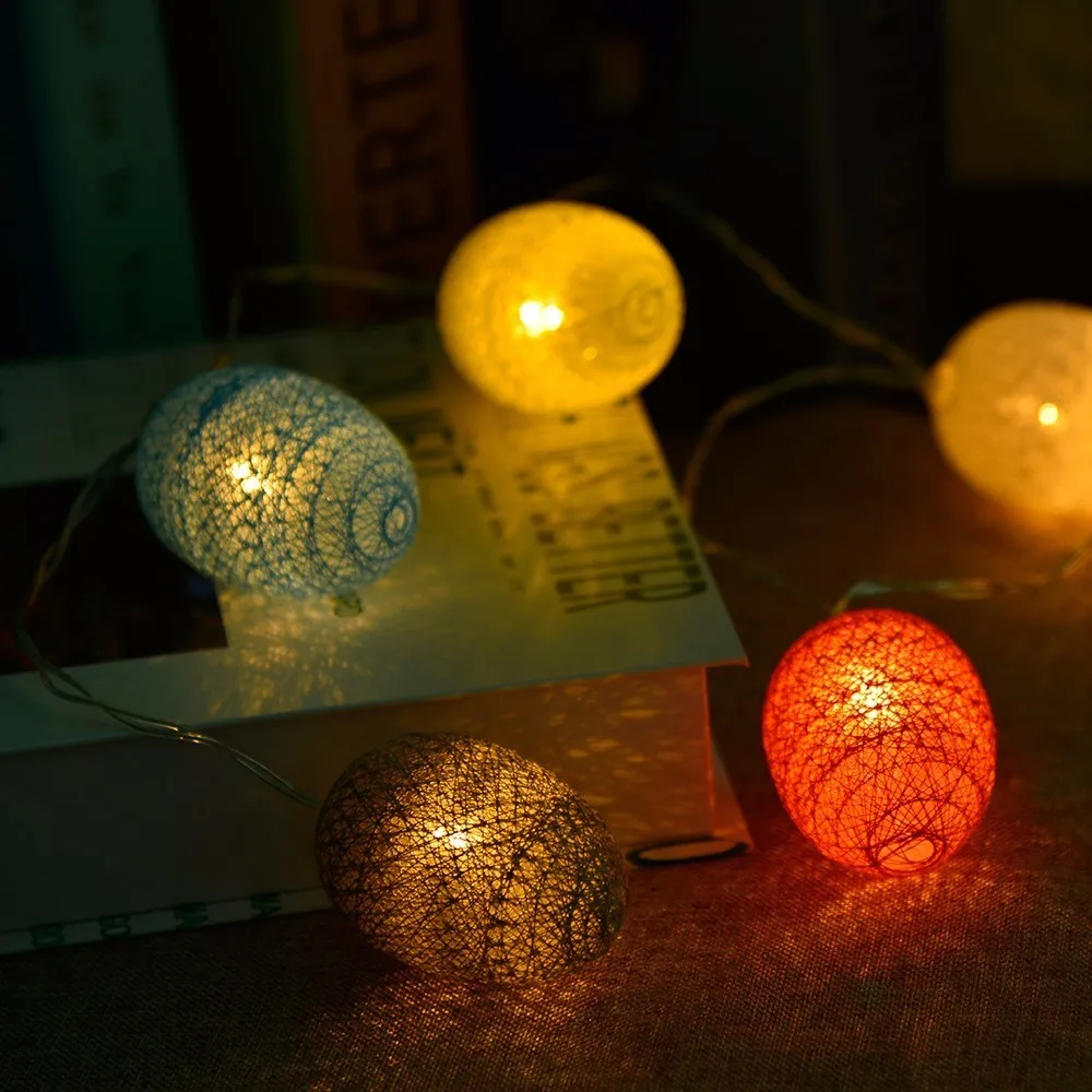 1.8M 10LED Easter Egg Light String Garlands Wreath Battery Powered LED Lamp Birthday Wedding Party Christmas Decoration | Лампы и