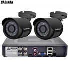 Камера видеонаблюдения GADINAN, 2 водонепроницаемые камеры, 2 Мп, 1080 пикселей, 4 канала, AHD, DVR