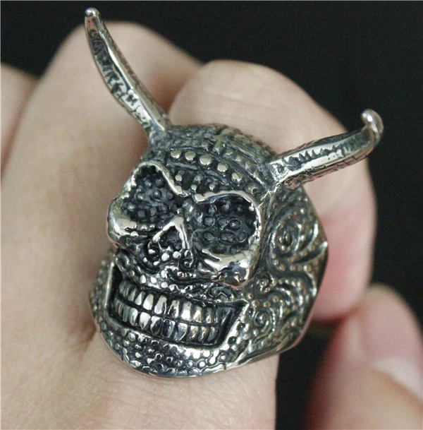 Мужское кольцо с рогом крупного рогатого скота из нержавеющей стали 316L| |