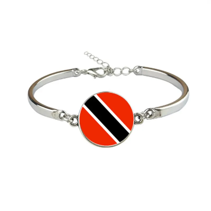 Новый браслет с флагом драгоценными камнями в виде флага Тринидада и Тобаго