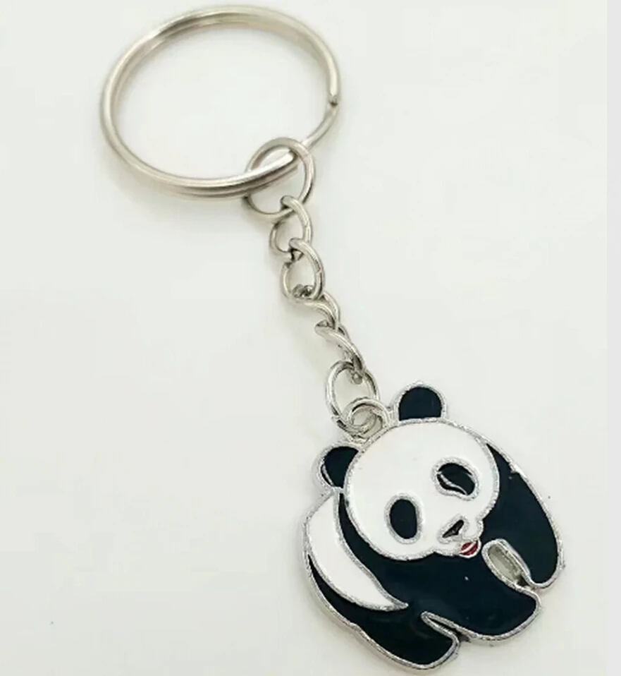 Брелок с пандой 18 мм кнопки модные ретро ювелирные изделия панда брелок для