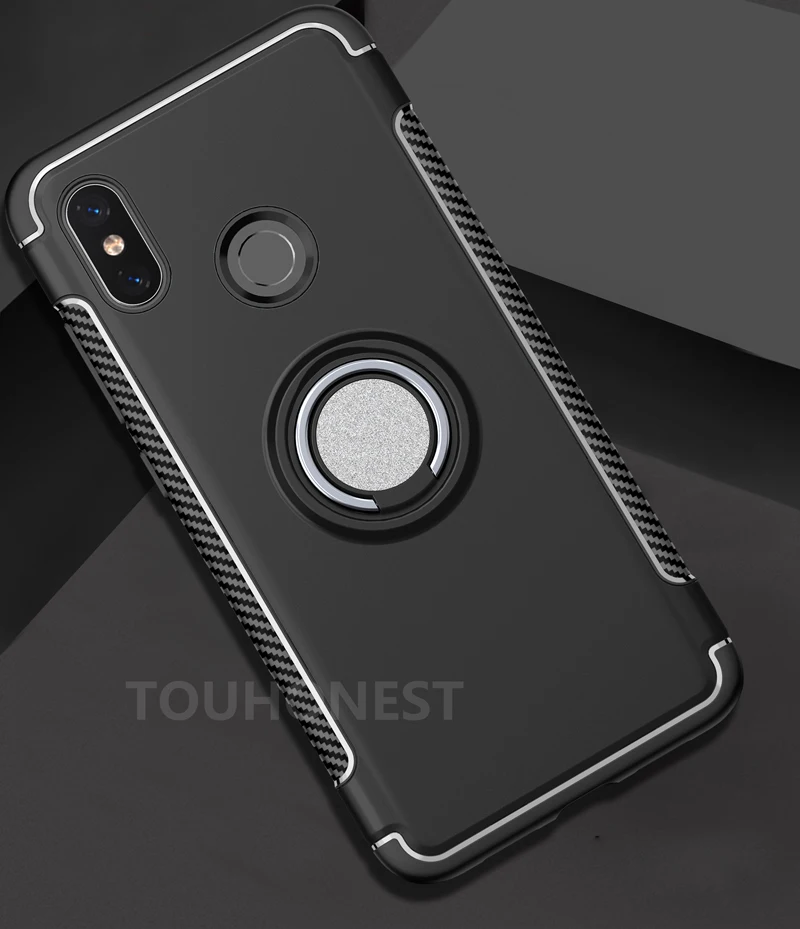 Для RedMi Note 6 Note 7 pro K20 S2 5 Plus противоударный чехол для Xiaomi Mi 9 9T A2 lite Mi 8 Автомобильный держатель Подставка Крышка с магнитным кольцом