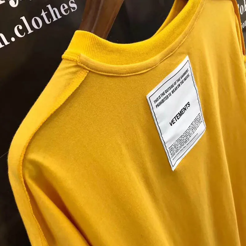 Новинка, Мужская футболка Vete ts, женская, мужская, высокое качество, 1:1, Dhl, Vete, Мужская футболка ts, желтый, красный, черный, в стиле хип-хоп, уличная одежда, короткий рукав
