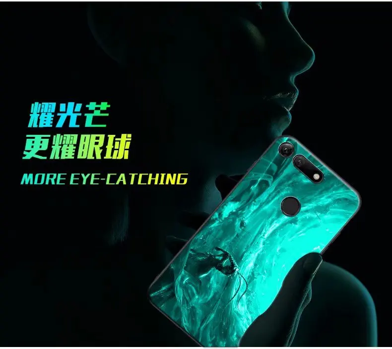Для huawei honor V20 чехол Роскошный светящийся Узор Жесткий закаленное стекло защитный чехол на заднюю панель для huawei honor view 20 оболочка