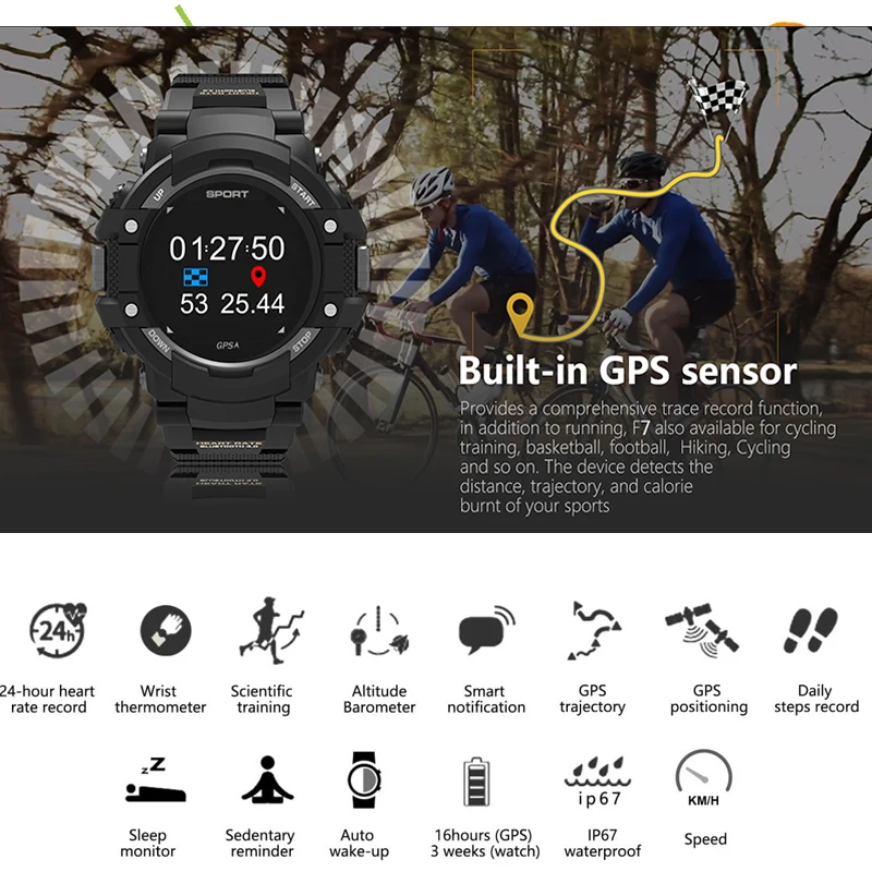 Смарт часы с GPS Bluetooth 4 2 альтиметр барометр компас|Смарт-часы| |