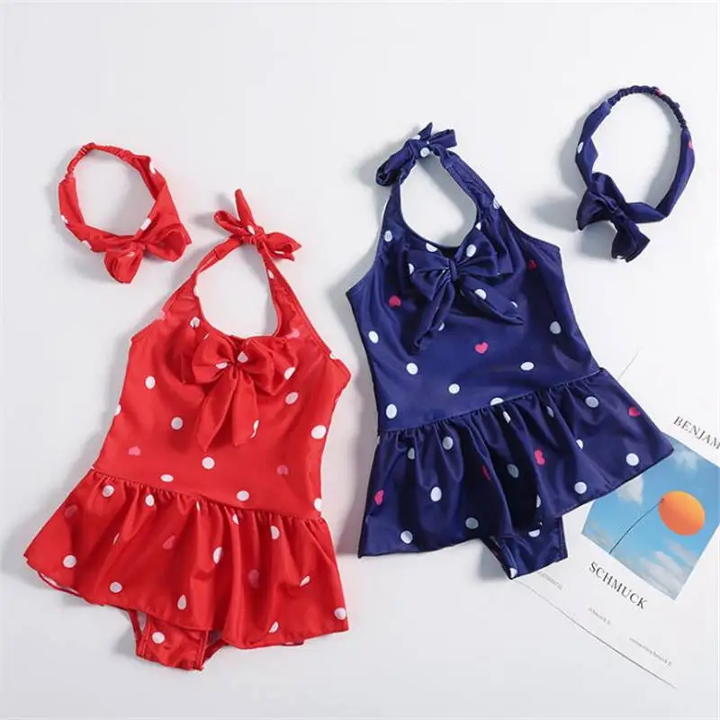 Купальный костюм для маленьких девочек детский купальник купальный в горошек