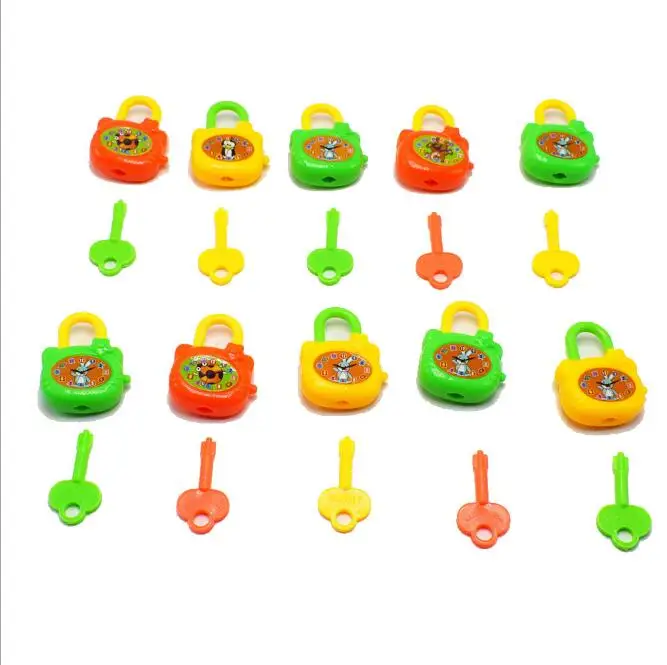 10 шт./лот новые пластиковые Мультяшные Детские замки с ключами замок для ноутбука