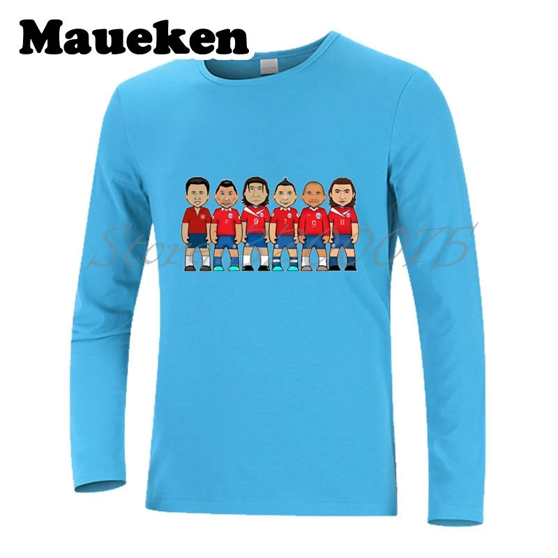 Для мужчин с длинным рукавом Чили легенды Леонель Санчес Иван заморано Алексис