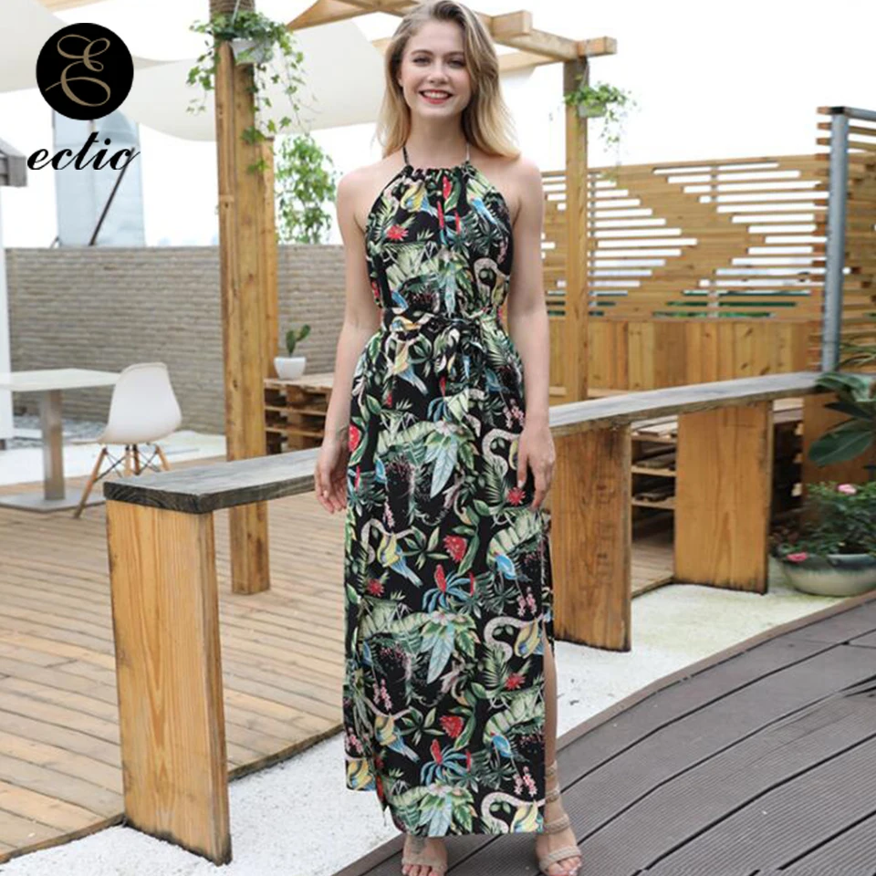 Цветочное платье Kleider Damen Vetement Femme Ete 2018 Sukienka Kawaii с открытой спиной Женское Платье