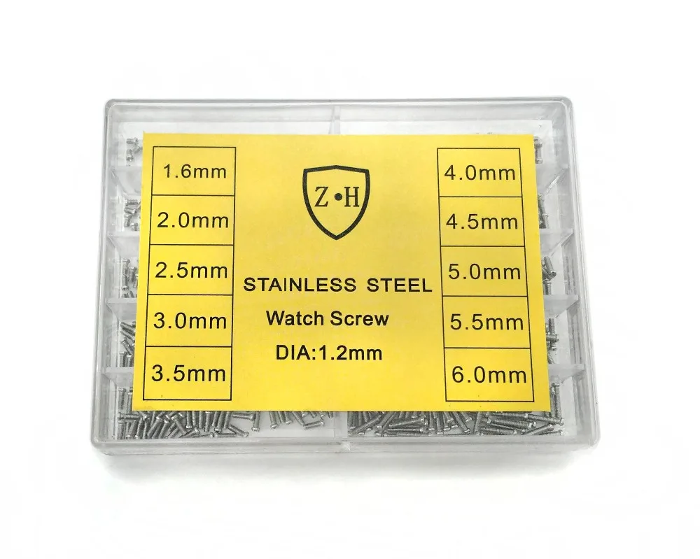 Винты из нержавеющей стали диаметром 1 2 мм в ассортименте инструменты для часов