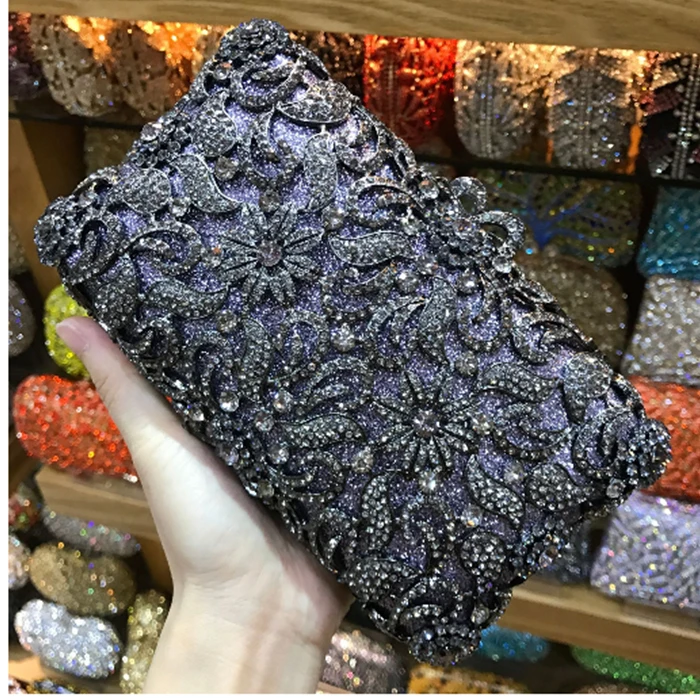 ClutchXIYUAN Женская Золотая Серебряная модная сумочка клатч в кристаллах Банкетная сумка на плечо женская синяя вечерняя сумочка плоская дамская сумочка
