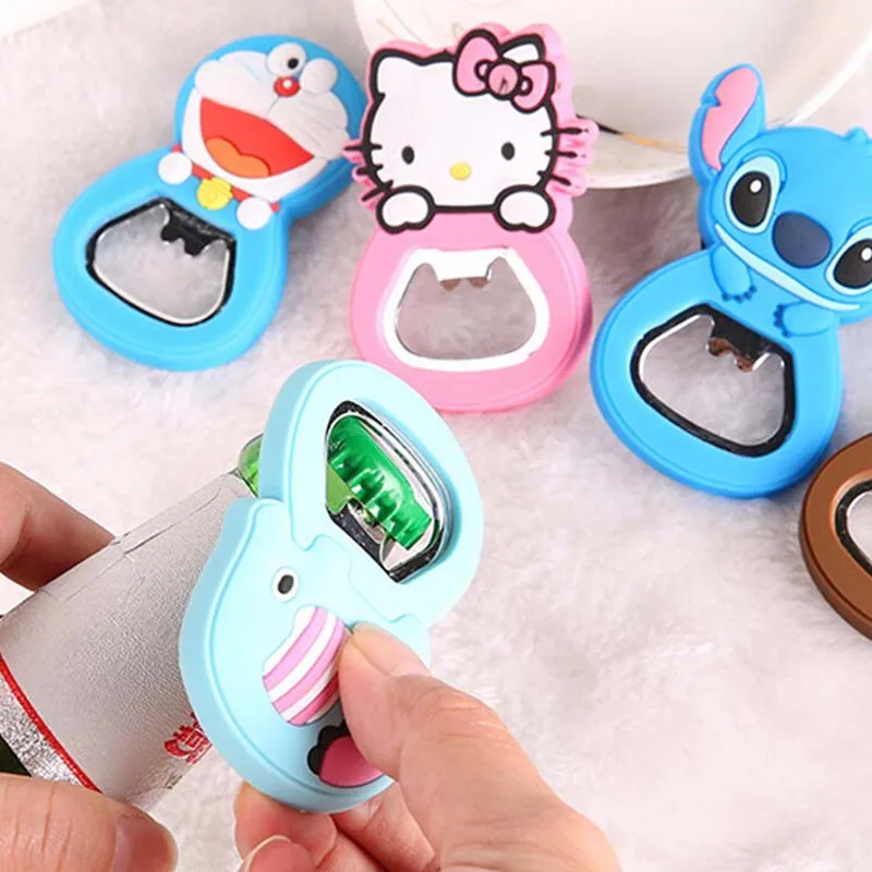 Мультипликационный Силиконовый Многофункциональный открывалка для бутылок