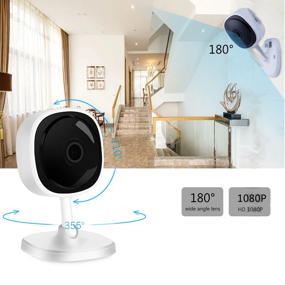 Wifi камера безопасности умная для домашних животных наблюдения ночное видение 180