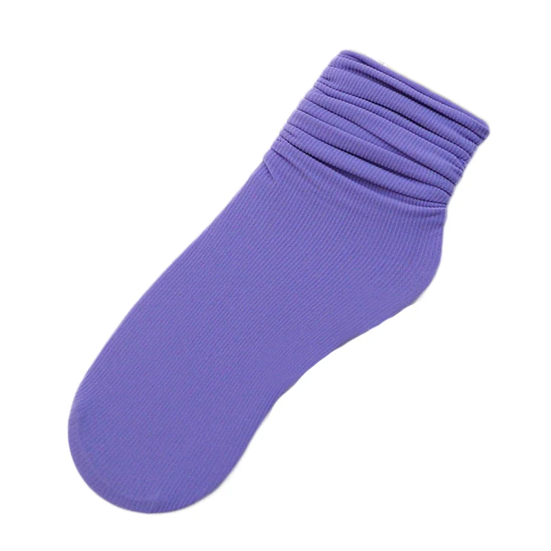 purple 5 pairs Неоновые носки для женщин модная уличная одежда Harajuku Calcetines яркие цвета милые носки корейский стиль женские носки желтый оранжевый - Цвет: purple 5 pairs