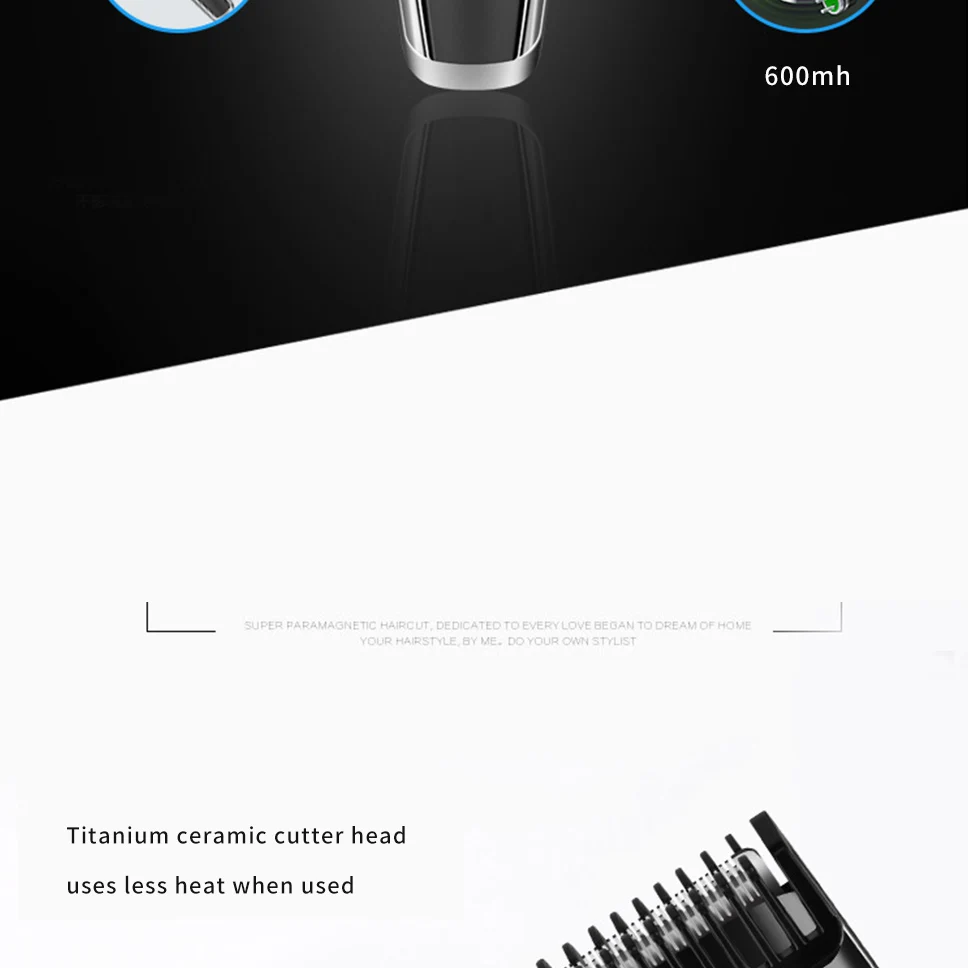 Профессиональная электрическая машинка для стрижки волос USB перезаряжаемая Водонепроницаемая машинка для стрижки волос для взрослых