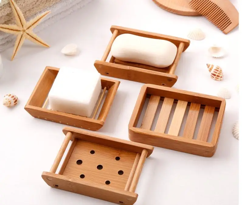

Творческий для ванной комнаты из дерева ручной работы дренаж простой деревянный бамбуковая мыльница жидкого мыла или ополаскивателя для 100...