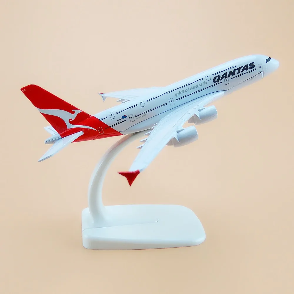 16 см Австралийский самолет Qantas A380 Airlines модель самолета Airbus 380 Airways w Стенд