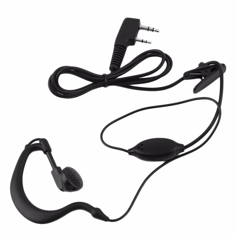 2 PIN гарнитура, функция ptt с микрофоном Walkie Talkie ушной крючок переговорные наушники для BAOFENG UV5R Plus BF-888S UM