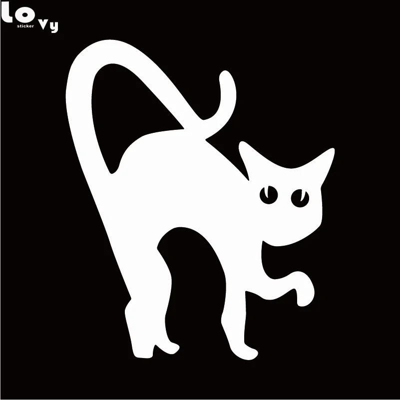 Виниловая наклейка на стену для Хэллоуина креативный мультяшный жуткий Черный