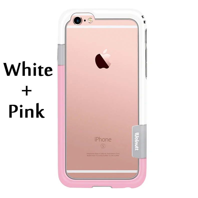 White and Pink Для 6с плюс 5.5 дюймов 6 цветов Walnutt мягкие TPU защита для iPhone 6 - Цвет: White and Pink