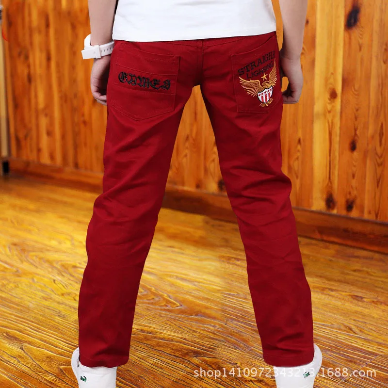 Детская одежда штаны для мальчиков на весну и осень новые хлопковые Слаксы