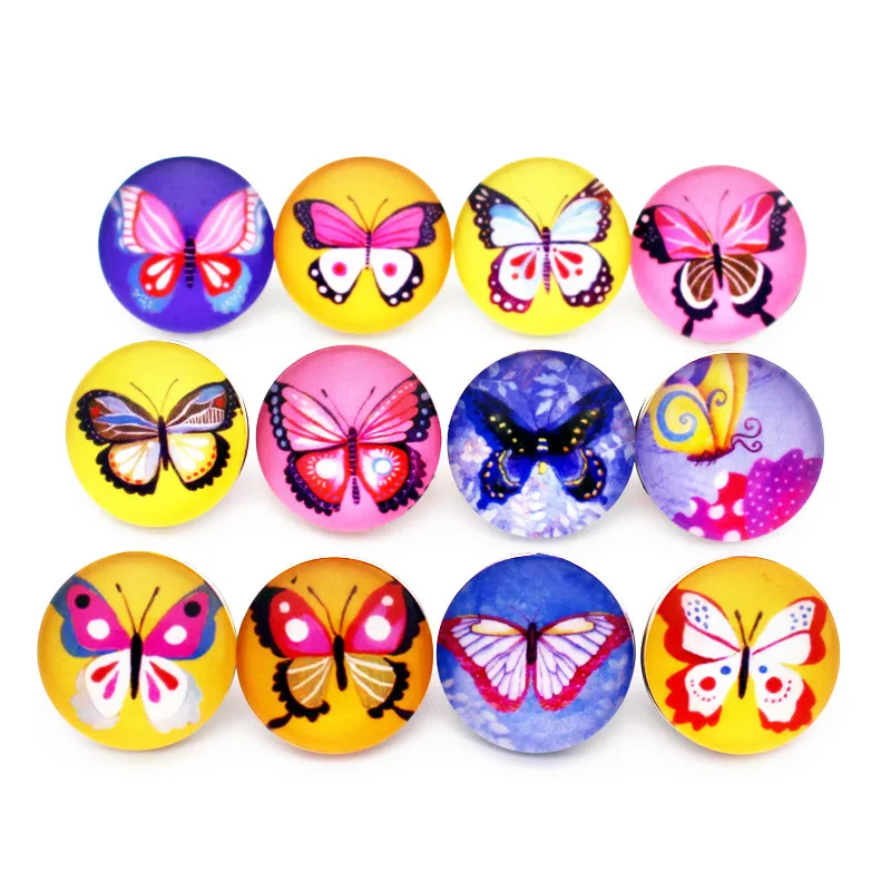 10 шт./лот новые стеклянные оснастки ювелирные изделия смешанные красивые бабочки