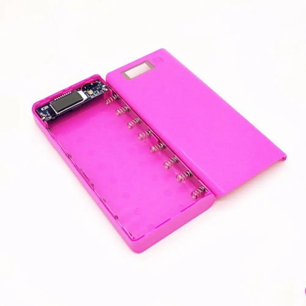 pink Противоскользящий коврик для телефона 17*8*2,2 см Высокое качество 5V Dual USB Автомобильное зарядное устройство 18650 Мощность банк Батарея коробка diyдля мобильного телефона и Зарядное устройство корпус чехол для iphone6 плюс S6 - Цвет: pink