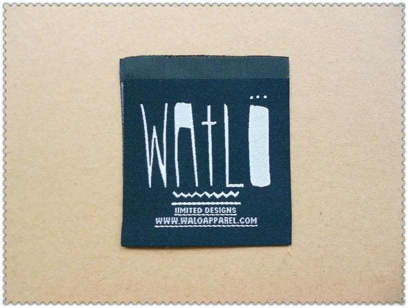 (4000pcs/pack) Custom damask Woven clothing center loop fold labels with personalized brand name logo garment sewing tags | Дом и сад