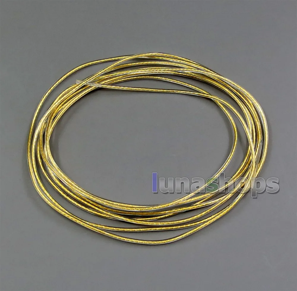 LN006222 100 м 7*0 14 мм 99.99% чистое серебро + Позолоченные Наушники DIY диаметр кабеля OD: 1 2
