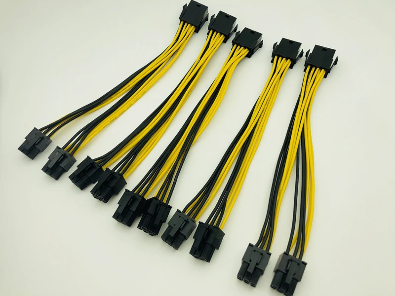 5 шт. 8 контактный адаптер питания PCI E PCIe 20 см|Компьютерные кабели и разъемы| |