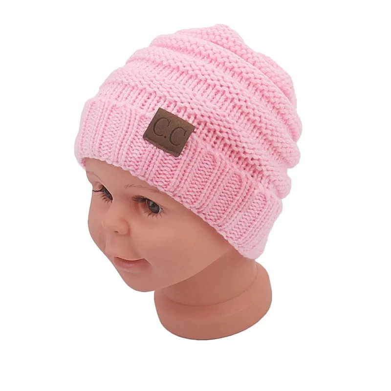 

Autumn Winter children crochet caps Toddler thick Protection warm hats baby beanie kids boys girls Knitted handmade Acrylic hats