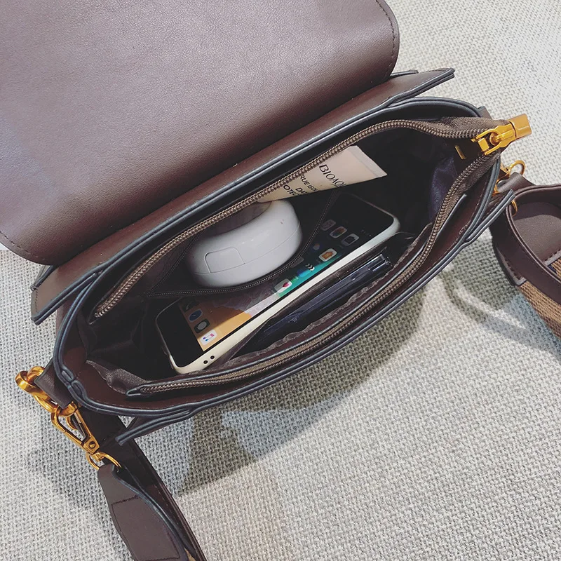 Повседневная маленькая сумка женские кожаные сумки широкая на плечо хит продаж