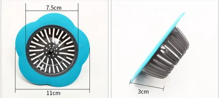 DHL 500pcs practical Flower Shaped Silicone Sink Strainer Drains Cover sink colander Sewer Hair Filter Kitchen Accessories | Обустройство