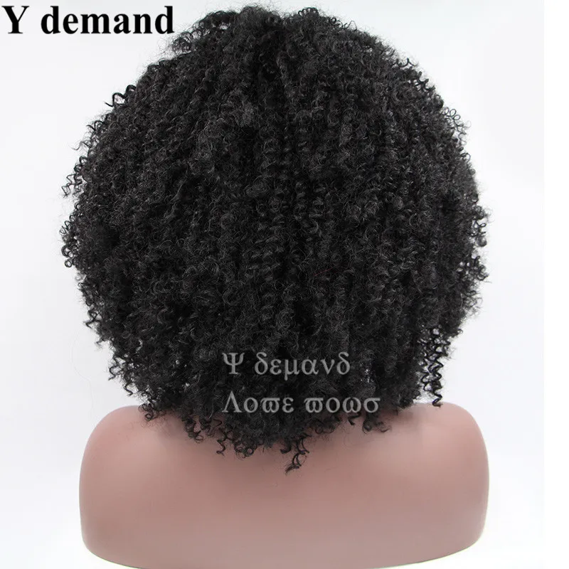БЫСТРАЯ ДОСТАВКА Странный Вьющиеся Ткет Волос черный # 1B Синтетический парик