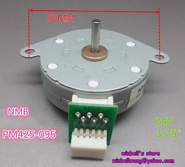 Абсолютно Новый PM42S-096 шаговый двигатель 4 этапа 5-проводной 3 75 ° 24V 42 мм