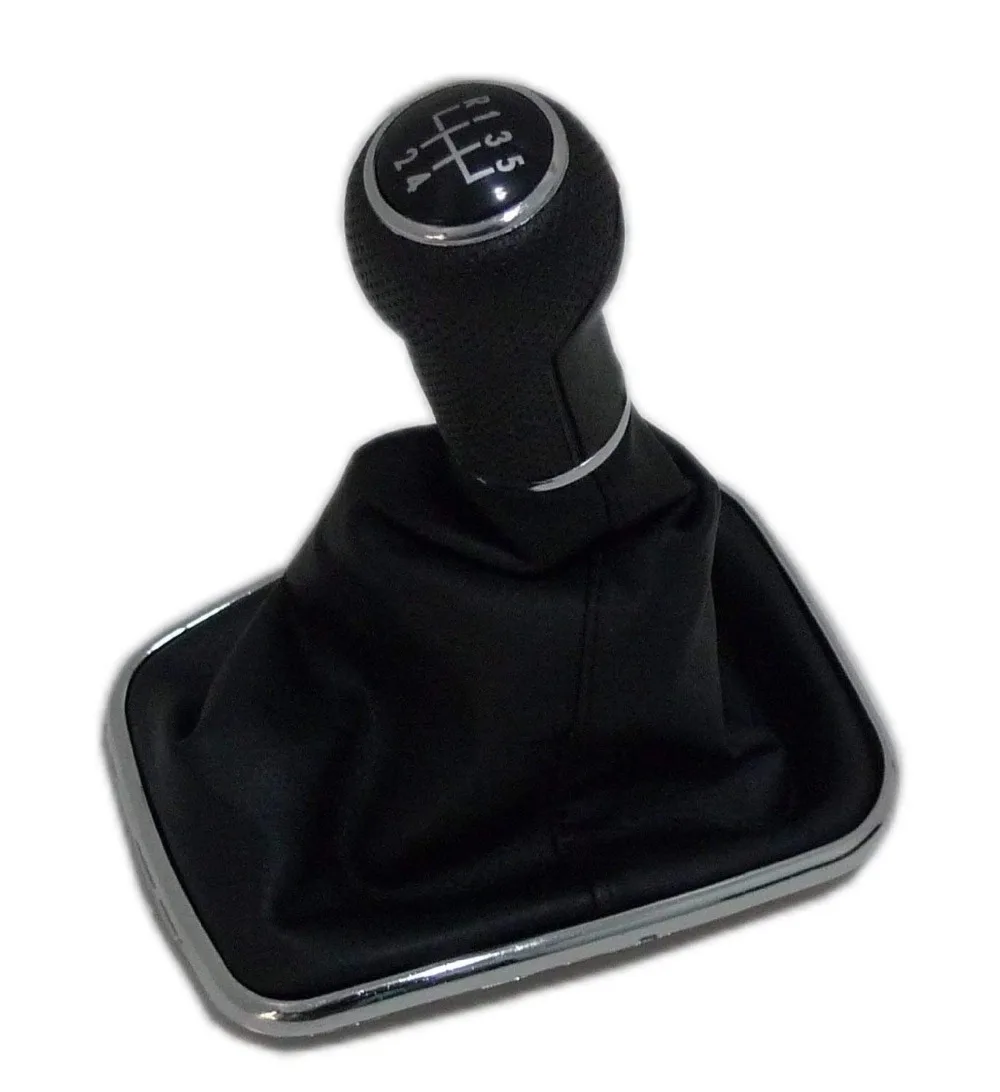 Шестерни ручка переключения с Черный кожаный ботинок для VW Bora Jetta Mk4 Гольф