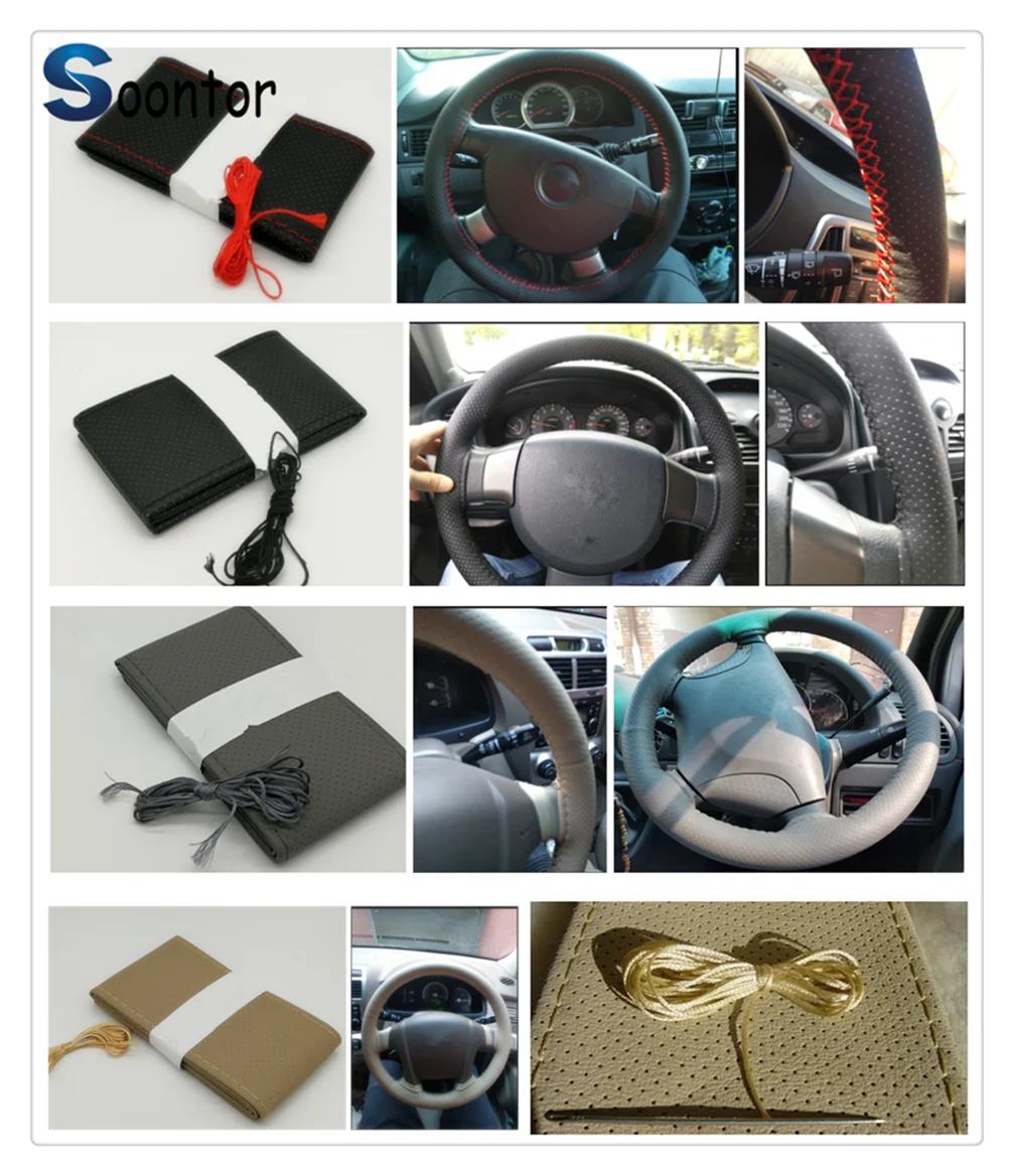 Автомобильные аксессуары чехол на руль из мягкого волокна Плетеный DIY для Mercedes Benz