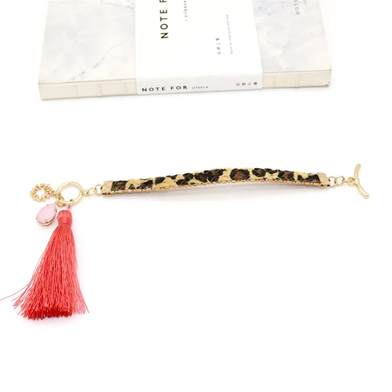 Бесплатная доставка черные браслеты с бахромой популярные ювелирные изделия