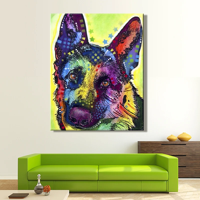 Рисуй по номеру Wall art живописи номерам собака будет учинением массовых