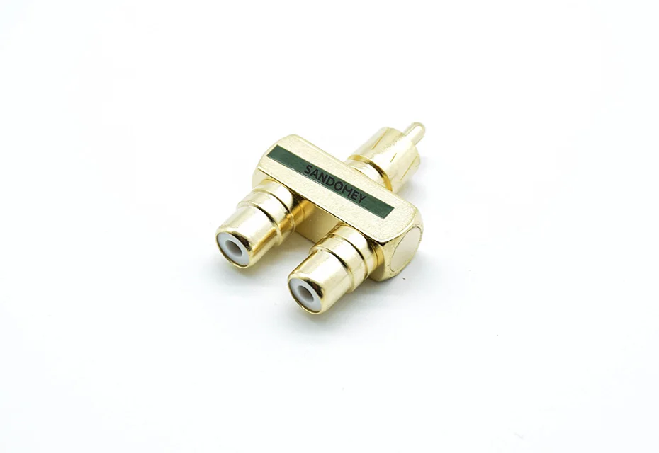 2pcs Monster Binary RCA аудио конверсионное соединение RCA 3 интерфейса позолоченный медный Лотос 1 Мужской на 2 Женский адаптер передачи