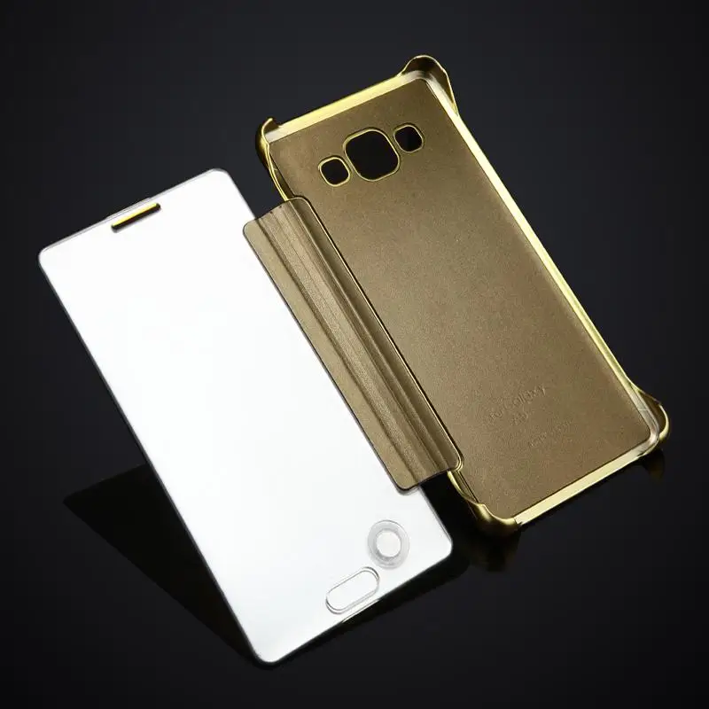 Зеркальный чехол-книжка с гальваническим покрытием для Samsung Galaxy A5 A500 A5000 A500F |