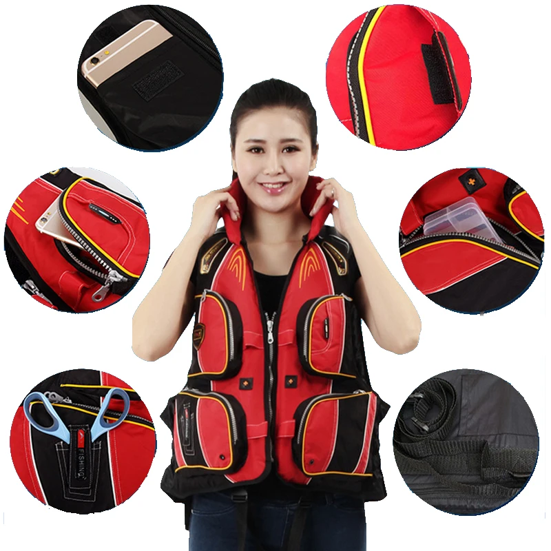 Спасательный жилет для рыбалки и двойного назначения съемный плавающий материал