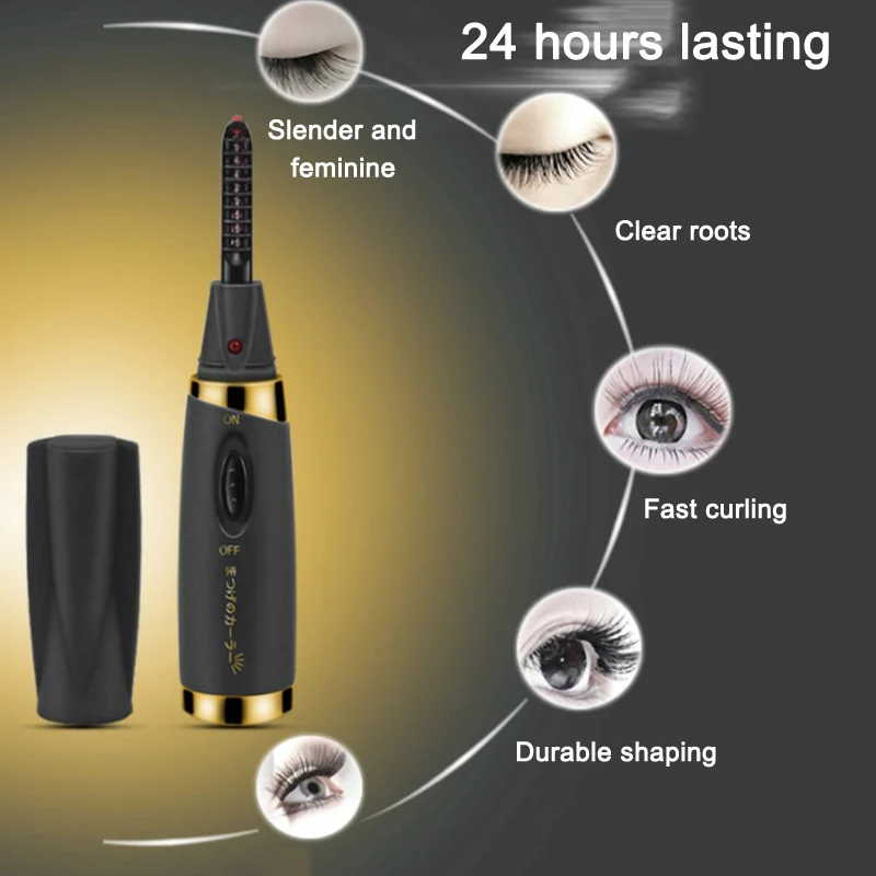 Портативная электрическая щетка для завивки ресниц с подогревом долговечная хит