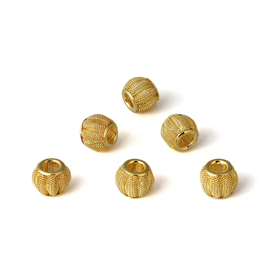 Ckysee 10Pcs/lot 14x22mm Round Spacer Beads With 5mm Hole Big Metal Iron Charms For Diy Jewelry Making Supplies | Украшения и