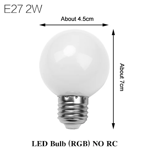 E27 2W NO RC E27 E14 RGB светодиодный лампы дистанционного Управление лампа Цвет Magic Точечный светильник 3W 5W 10W светодиоидная лампа с регулируемой яркостью 24key светодиодный Ночной светильник 110 В 220 праздничные бар - Испускаемый цвет: E27 2W NO RC