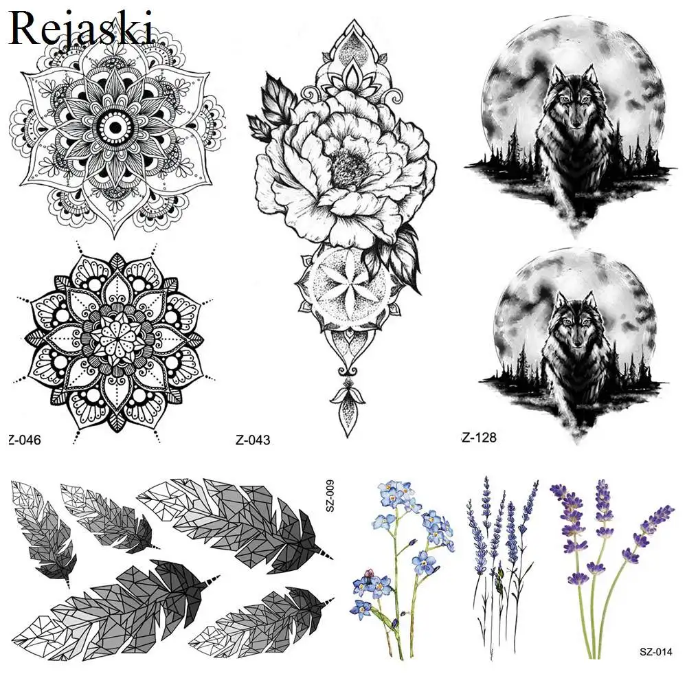 Временная тату Rejaski 1000 шт. опт 10x6 см татуировки Galaxy Henna единорога боди арт для