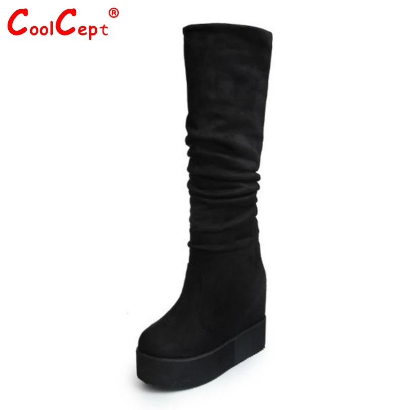 Женщины Рыцарь Сапоги Два Стиль Женщин Тонкий Замши Бедро Высокие сапоги